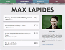 Tablet Screenshot of maxlapides.com